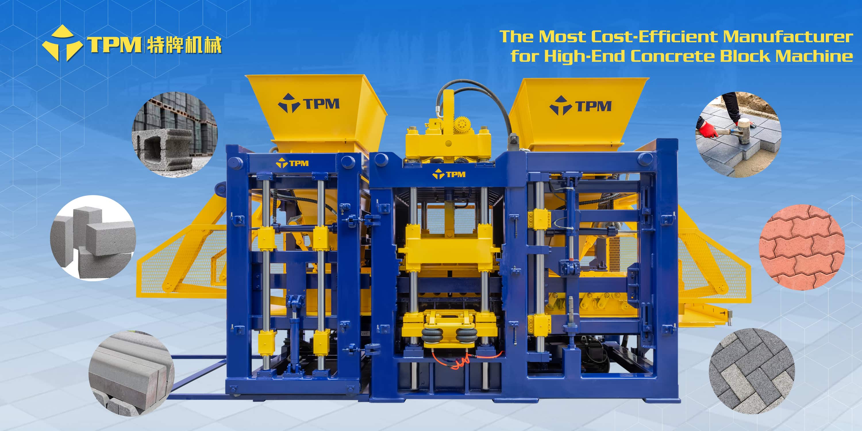 European standard concrete paver block machine with servo vibration